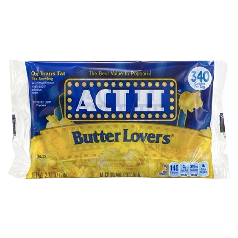 Act II Butter Lovers Popcorn 2.75oz