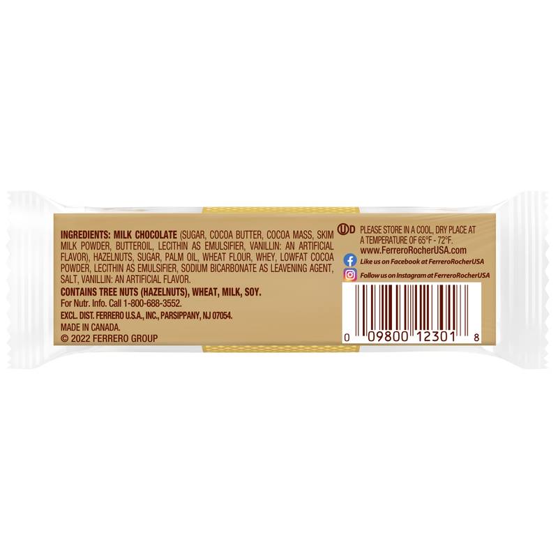 Ferrero Rocher Hazelnut Chocolate Candy 1.3oz