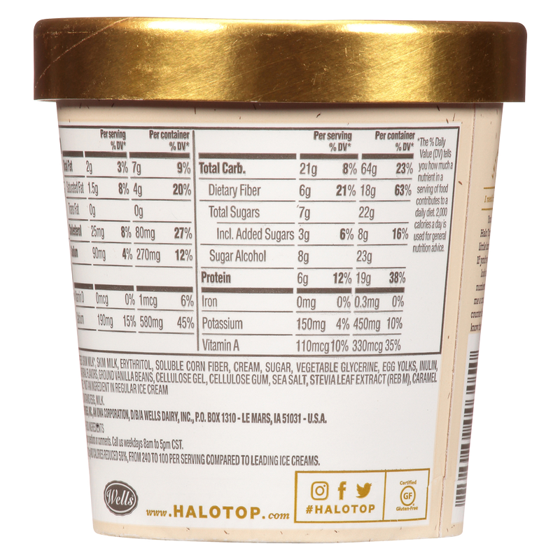 Halo Top Vanilla Bean Ice Cream Pint