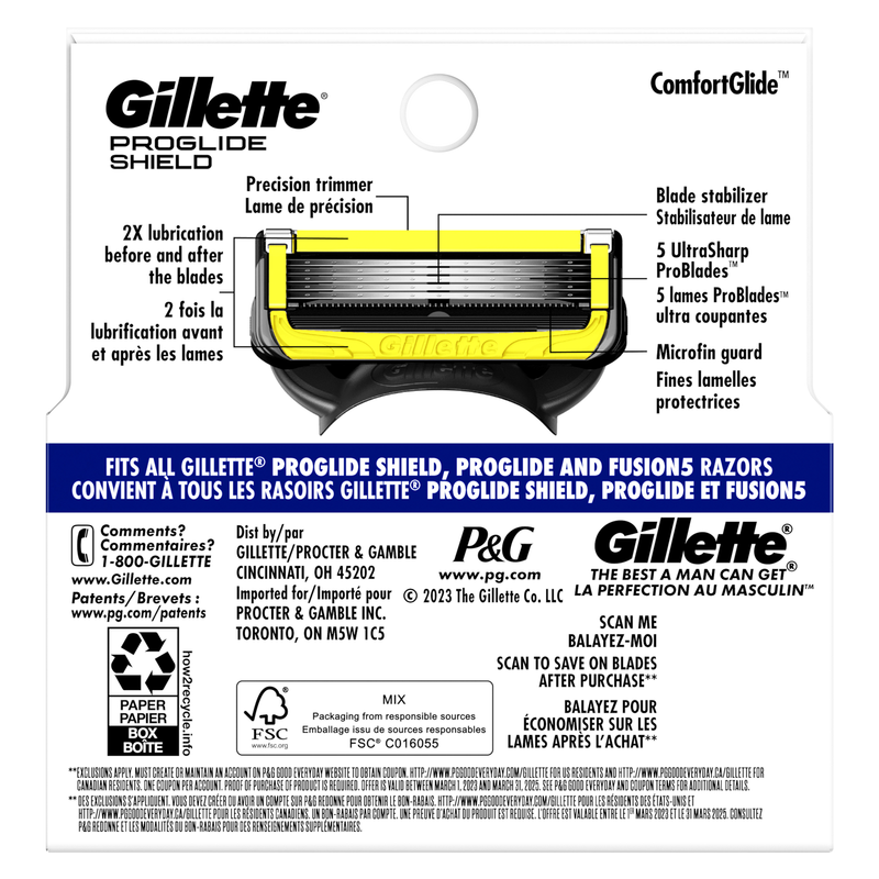 Gillette Fusion5 Proshield Razor Refill Cartridges 4ct