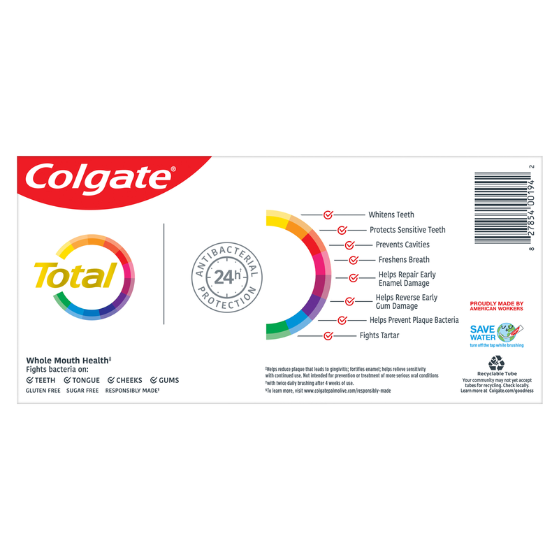 Colgate Total Whitening Mint Toothpaste 5.1oz 2ct