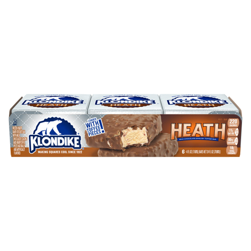 Klondike Heath English Toffee Bars 6ct