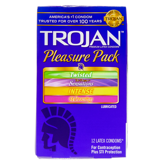 Trojan Pleasure Pack Lubricated Condoms 12ct